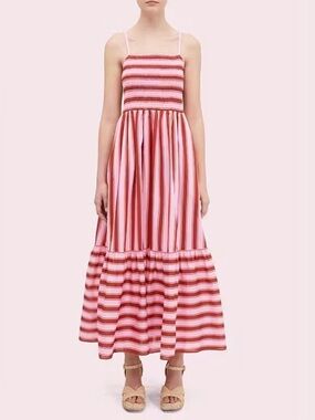 Kate Spade Striped Pink & Red Maxi Sundress